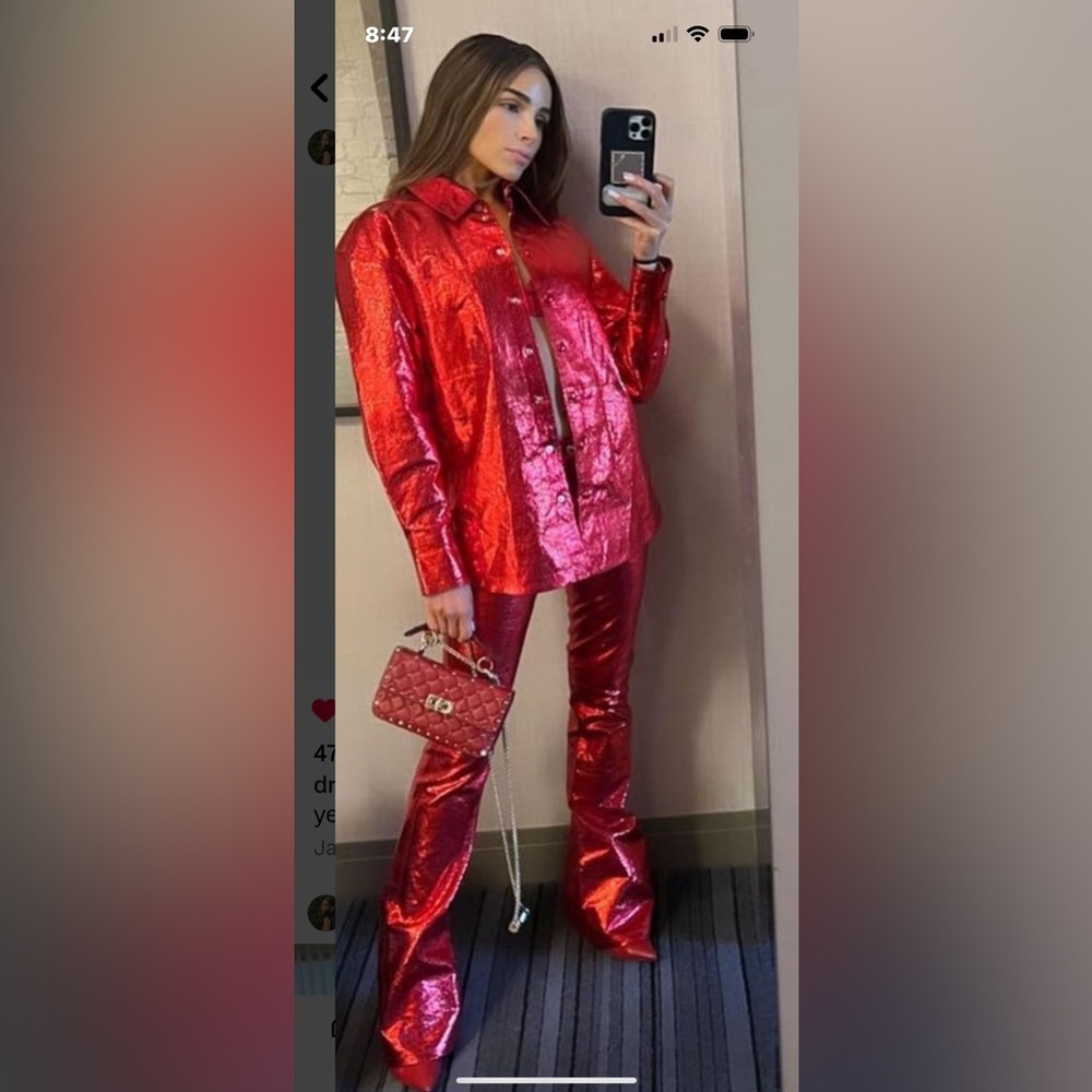 Retrofete lynx leather pants/new mercury leather shirt ❤️SET❤️ - Picture 11 of 16